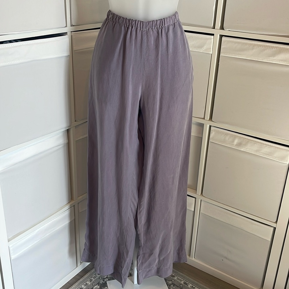 Johnny Was purple silky lounge pants 💜 “I have pockets”